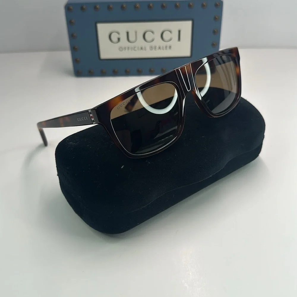 New Authentic Gucci GG0450S 003 57 Men's Sunglasses